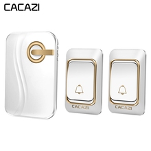 CACAZI Wireless Doorbell Waterproof DC Battery Operated 200M Remote 2 Button 1 Receiver Smart Home Cordless door bell 36 Chimes 2024 - buy cheap