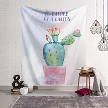 Mandala tapeçaria cactus tapeçaria de suspensão da parede verde suculentas 3d flor arte tapete cobertor yoga tapete decorativo tapeçaria para casa 2024 - compre barato