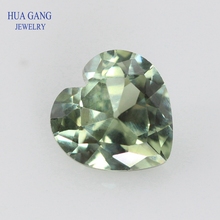 Espinela verde en forma de corazón para joyería, piedra sintética de corte brillante, tamaño 3x3-10x10mm, 149, envío gratis 2024 - compra barato