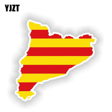 YJZT 13.9CM*13.9CM Car Styling Catalonia Map Flag Car Sticker Reflective Decal 6-1607 2024 - buy cheap