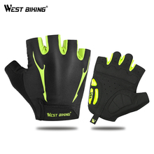 WEST BIKING-guantes de ciclismo para hombre y mujer, sin dedos, a prueba de golpes, de GEL, para bicicleta de montaña y motocicleta 2024 - compra barato