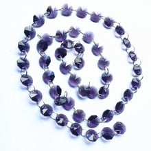 10 m/lote agradable 14MM violeta Octágono K9 de cristal de perlas Garland hebras cuentas de cristal bricolaje cortina decoración de la boda 2024 - compra barato