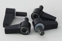 4 pçs de alumínio preto m6 botão polegar parafuso l forma parafuso para 15mm haste trilho rig braçadeira tripé câmera 2024 - compre barato