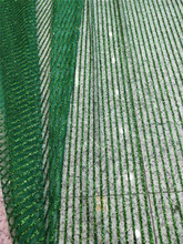 Lançamento de tecido de malha de tule verde africano brilhante e colado com lantejoulas e paetês tecido de renda para vestido de festa 2024 - compre barato