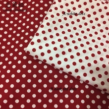 Tecido de bolinhas para crianças, 100% algodão pano escuro vermelho, bolinhas para diy, roupa de cama infantil, artesanato, vestido acolchoado artesanal, patchwork têxtil 2024 - compre barato