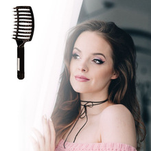2018 nova escova de cabelo sem eletricidade pente de cabelo de barbeiro antiestático 250*75mm salão de cuidados com os cabelos pente de massagem dos dentes 2024 - compre barato