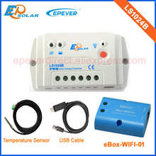 Solar portable PWM controller New series 10A Regulator LS1024B USB cable+temperature sensor wifi BOX Mobile Phone APP 2024 - buy cheap