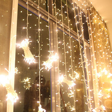 Tira de luces LED para decoración navideña, cortina de hadas para guirnaldas, fiestas, bodas, 6M x 3M, 600 2024 - compra barato