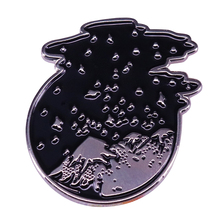Snow mountain lapel pin starry night landscape badge explore adventurer collection 2024 - buy cheap