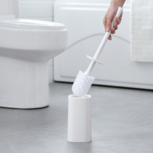 1 conjunto de escova de toalete conjunto escova de limpeza do banheiro punho longo escova de toalete de plástico wc escova de limpeza ferramentas 2024 - compre barato