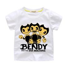 Boy Girls Summer Bendy Print Tees Tops Costume For Children Short Sleeve Clothing Baby Cotton T-shirt Kids T Shirt Clothes TX114 2024 - buy cheap