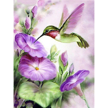 5d diy Full square/Round Diamond Painting Hummingbird morning glory Cross Stitch mosaic kits Diamond Embroidery home Decor hcr 2024 - buy cheap