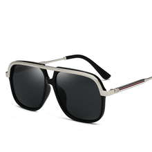 Мужские солнцезащитные очки, модные солнцезащитные очки, женские брендовые металлические солнцезащитные очки, черные солнцезащитные очки, дизайнерские уличные очки унисекс солнцезащитные очки UV400 2024 - купить недорого