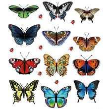 12 бабочка животных настенные наклейки Удобная жизнь Новый Ландшафтный декор в форме сердца наклейки для детских комнат DIY 3D 2019 2024 - купить недорого