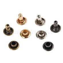 100pcs/lot Leather Crafts Rivet Antique Brass Double Cap Sewing Rivet Punk Bag Belt Bracellet Apparel Garment Sewing Rivet 6mm 2024 - buy cheap