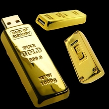 Gold Bar-memoria Usb 2,0 para hombre, unidad Flash de Metal, 128GB, 16GB, 32GB, 2 unidades, 64GB 2024 - compra barato