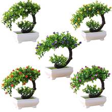 Artificial Plant Bonsai Fake Flower Potted Ornament Home Hotel Garden Decor Gift Artificial plants New 2024 - buy cheap