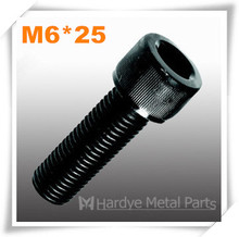 100pcs/lot DIN912 M6*25 Hex socket head cap bolt alloy steel cap screw grade 12.9 black 2024 - buy cheap