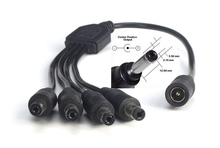 DC Power Splitter 4 Way Power Splitter Cable 1 Male to 2 Dual Female Cord for CCTV Camera 5.5mm / 2.1mm 2024 - buy cheap
