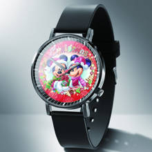 Relogio Feminino Fashion Casual Mickey minni Women Watch Girls Boys Students Clock kids Watches Leather Quartz Wristwatches 2024 - buy cheap