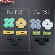 TingDong-almohadillas conductoras de goma de silicona para Playstation 2, botones para mando PS2 PS3, piezas de reparación 2024 - compra barato