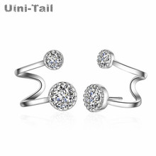 Uini-Tail hot new 925 sterling silver Korean fashion round earrings women fashion tide flow allergy temperament earrings 2024 - buy cheap