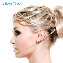 KIMAFUN HC-4072 Flesh Color Female Screw Thread Lock 3.5mm Jack Stereo Plug Headset Microphone For Wireless BodyPack Transmitter 2024 - buy cheap