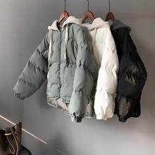 Зимняя женская куртка Кепка Чистый цвет короткая хлопковая стеганая куртка с капюшоном свободная утолщенная Одежда для беременных 2024 - купить недорого