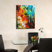 Pintura abstracta sobre lienzo para decoración del hogar, pintura al óleo abstracta bonita de alta calidad pintada a mano 2024 - compra barato