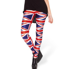Lançamento leggings estampada digital bandeira do ru calças femininas altas elásticas suaves frete grátis 2024 - compre barato