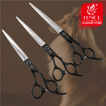 Fenice Professional Pet Grooming Scissors Cutting Shears 7.0/7.5/8.0 Black Handle 2018 New Design 2024 - buy cheap