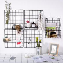 Creative Black Grid Wall Hanging Storage Shelf Wall Decoration Room Photo Postcard Hanger Display Home Living Room Storage Racks 2024 - buy cheap