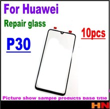 Piezas de reparación de lente de cristal frontal para Huawei P30, repuesto de lente de cristal exterior, pantalla LCD original, venta al por mayor, 10 Uds. 2024 - compra barato