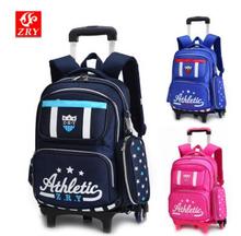 School  Wheeled Backpack  Kids Travel Trolley Bag School bag on wheels Children School Bags For boys Girls Detachable Mochilas 2024 - buy cheap