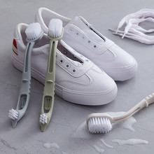 HAICAR щетка для обуви с двумя головками, длинная пластиковая ручка, щетка для мытья обуви, щетки для чистки туалета, инструменты для чистки обуви, кроссовки 2024 - купить недорого