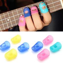 4PCS Fingertip Protector Fingerstall Silicone Guitar String Finger Guard Against the Press Finger Ballad Guitar Accessories Hot 2024 - buy cheap