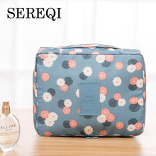 SEREQI-Bolsa de maquillaje para hombre y mujer, estuche de belleza para Impermeable bolsa de cosméticos, juegos de maquillaje, con organizador, organizador de viaje 2024 - compra barato