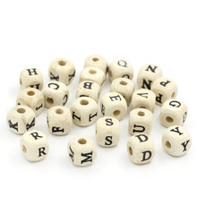 100pcs 8mm cube white wooden letter Alphabet Spacer Loose Beads For Handmade Jewelry DIY KL129-8mmX 2024 - buy cheap