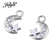 Lote de 20 unidades de colgante con forma de Luna y estrella para hombre y mujer, pulsera, pendiente, suministros de joyería DIY, AO0784 2024 - compra barato