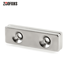 ZOOFOXS 3pcs 40x12x4mm Double 4mm Hole Small Block Countersunk Neodymium Magnet Rare Earth Powerful Magnets 40*12*4mm 2024 - buy cheap