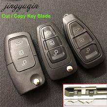 jingyuqin Include Cutting Copy Key Blade Blank Remote Flip Key For Ford Focus 2 Mondeo C S Max Galaxy Fiesta Car Fob TRANSIT 2024 - buy cheap