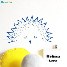 Cute Hedgehog Wall Sticker Home Decoration for Kids Baby Room Resting Animal Removable Decal Art Nursery Vinyl Murals YT1040 2024 - buy cheap