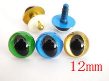 Free Shipping!!60pcs Mixed colors 12mm arrvial toy cat eyes plastic safety eyes beads for doll accessories--Each color 20 PCS 2024 - buy cheap