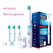 Kemei-escova de dentes elétrica, giratória, à prova d'água, higiene oral, cuidado dental, modelo b pro, escova de dentes 2024 - compre barato