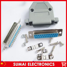 Serial DB25 female Jack DB25 female set Solder Plug Connector with Plastic Shell 2024 - buy cheap