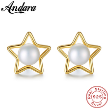 Bright Light Pearl Earrings 925 Sterling Silver Jewelry Star Stud Earring Luxury Brand Fashion Gift 2024 - buy cheap