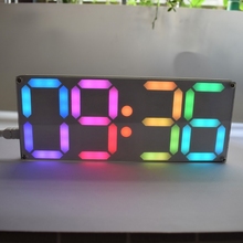 Большие дюймовые радужные цветные цифровые трубки DS3231 часы DIY набор с настраиваемым цветом s электронный набор подарок 2024 - купить недорого