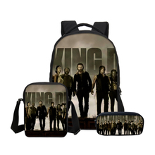 The Walking Dead Prints Boys Backpacks Set Fashion Customize Teenage School Bookbag Pen Pouch Casual Mochia Laptop Shoulder Bags 2024 - buy cheap