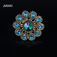 JIANXI Big Rings For Women 3 Colors Glass crystal Stone Fashion Stretch Finger Rings Jewelry Statement Love Free Shipping 2024 - buy cheap