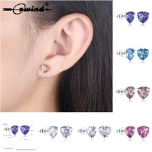 Cxwind Fashion Earrings Gifts for Women Mother's Day Hypoallergenic Heart Crystal Earrings for Women Teen Girls Stud Bijoux 2024 - buy cheap